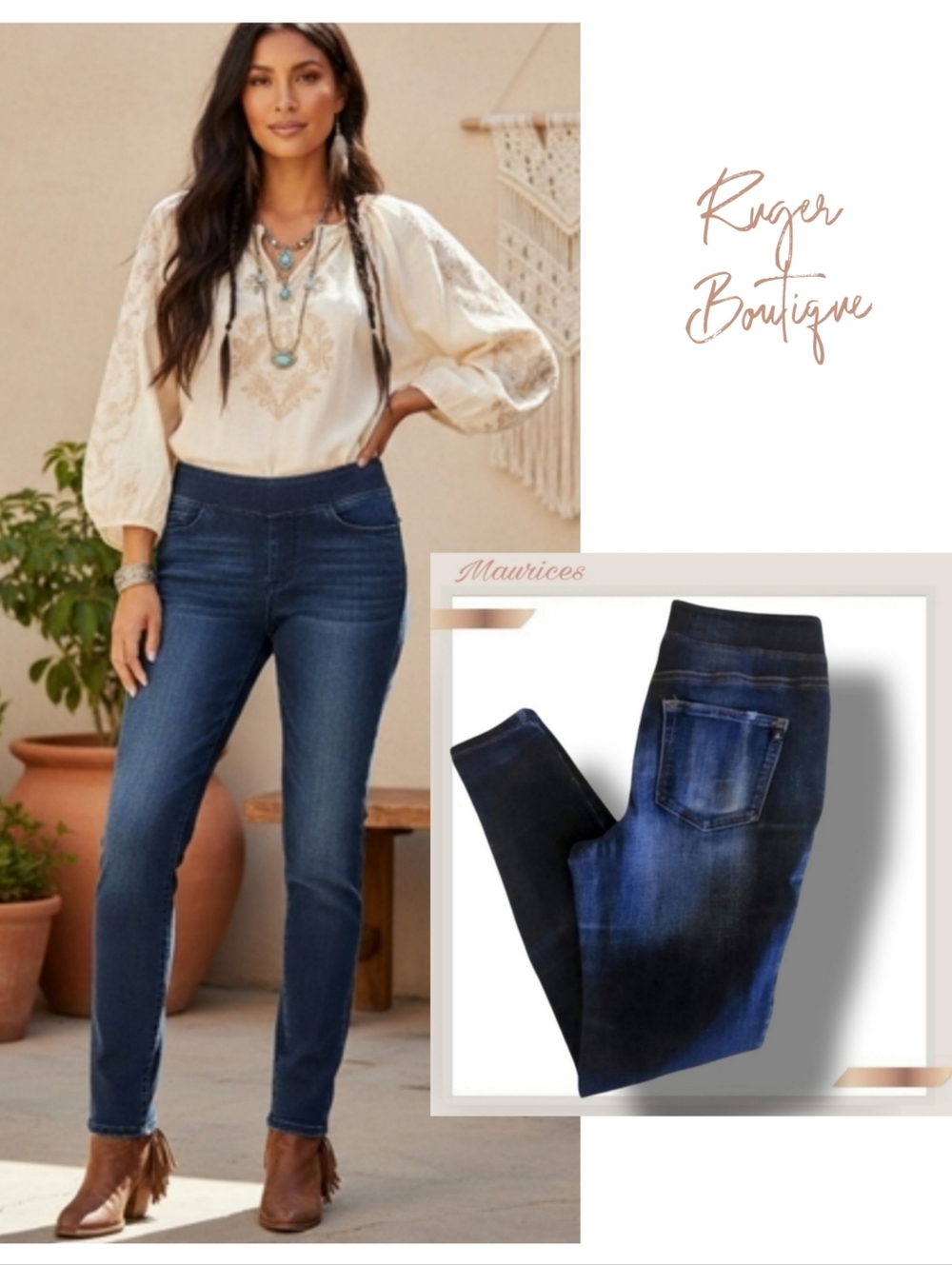 🌿Maurices High-Rise Sculpt Stretch Waist Skinny Jeans size Medium Regular